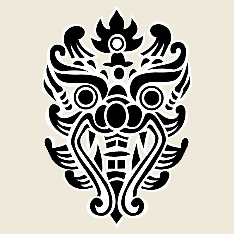 Thai Drachenkopf Stammesmaske