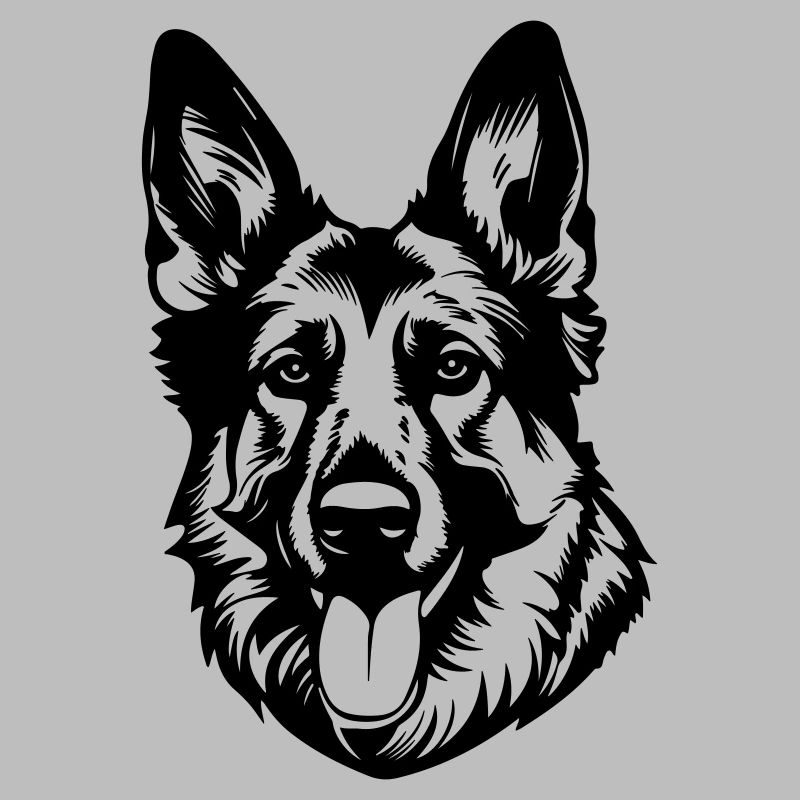 German Shepherd Dog Head