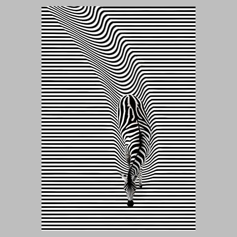 Optische Täuschung von Zebra