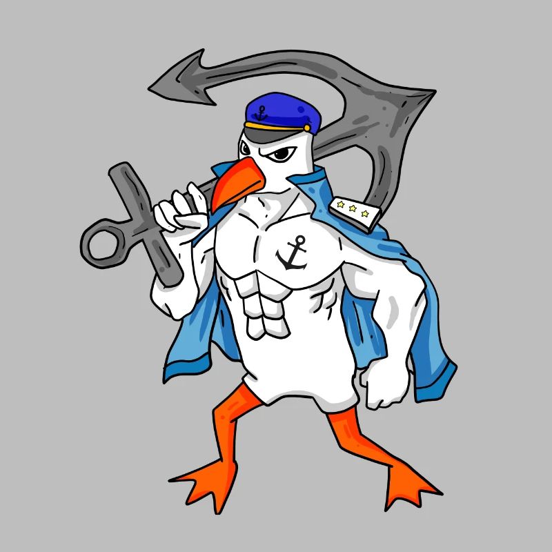 Seagull with anchor