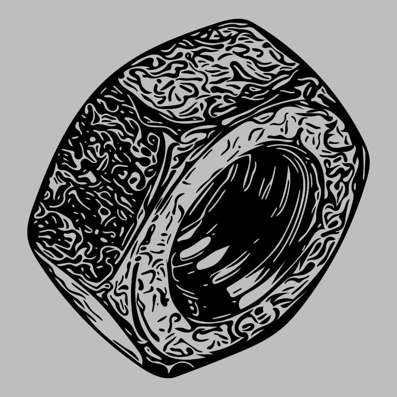 Schraubenmutter dunkler Oberfläche