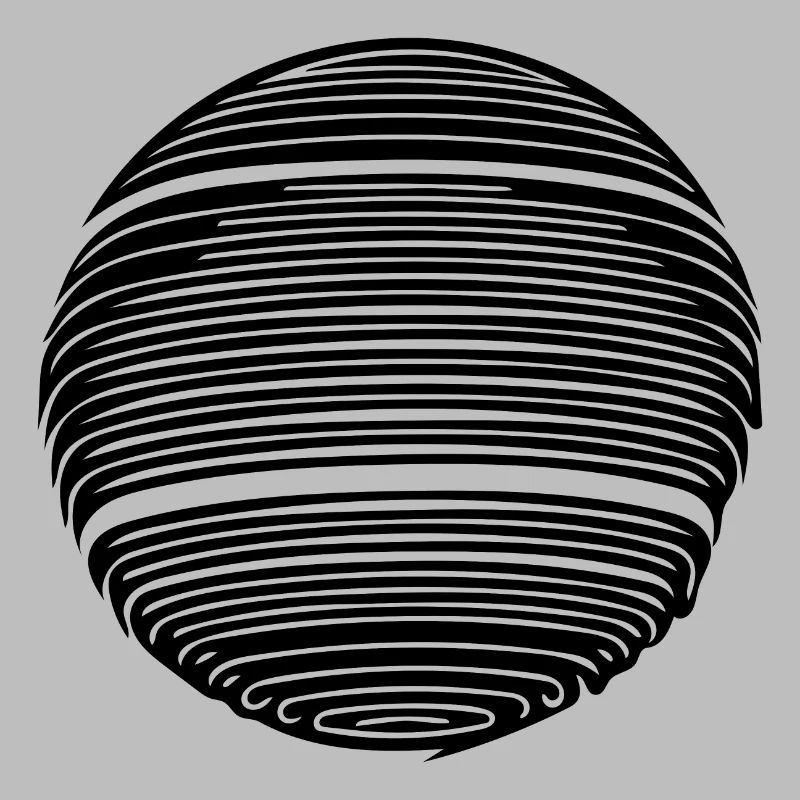 Geometrische Planeten Kugel mit Streifen