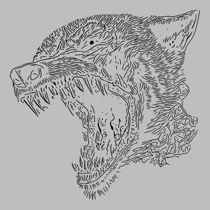 Effrayant Vintage Halloween Wolf Portrait