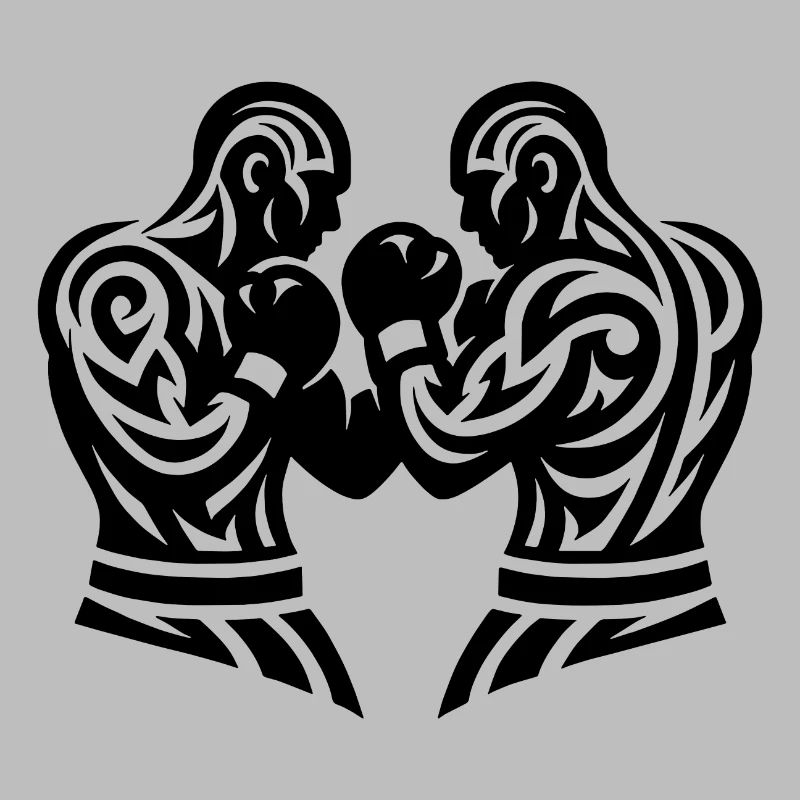 Fist Boxer Fighter Thai Boxing Tattoo Style