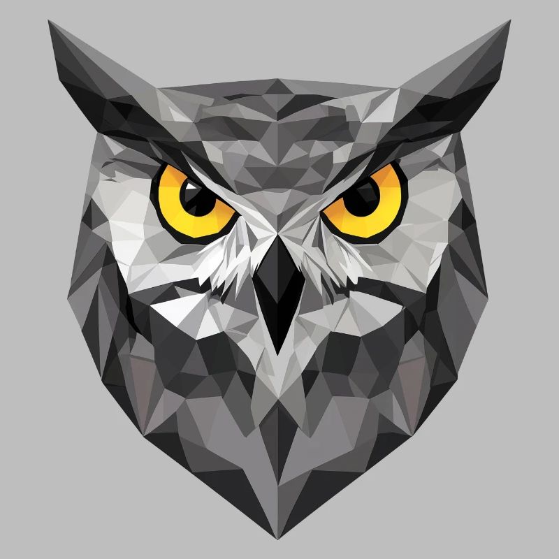 Low Poly Eule – modernes Design für Schlaue