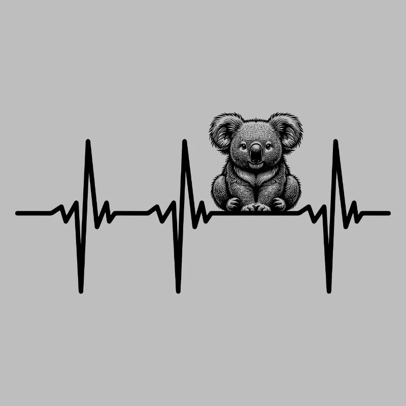 Battement de cœur d’un koala australien mignon