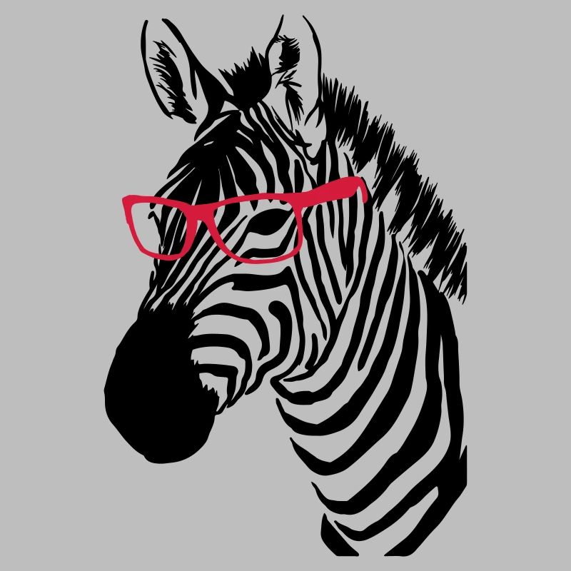 Zebra mit Brille