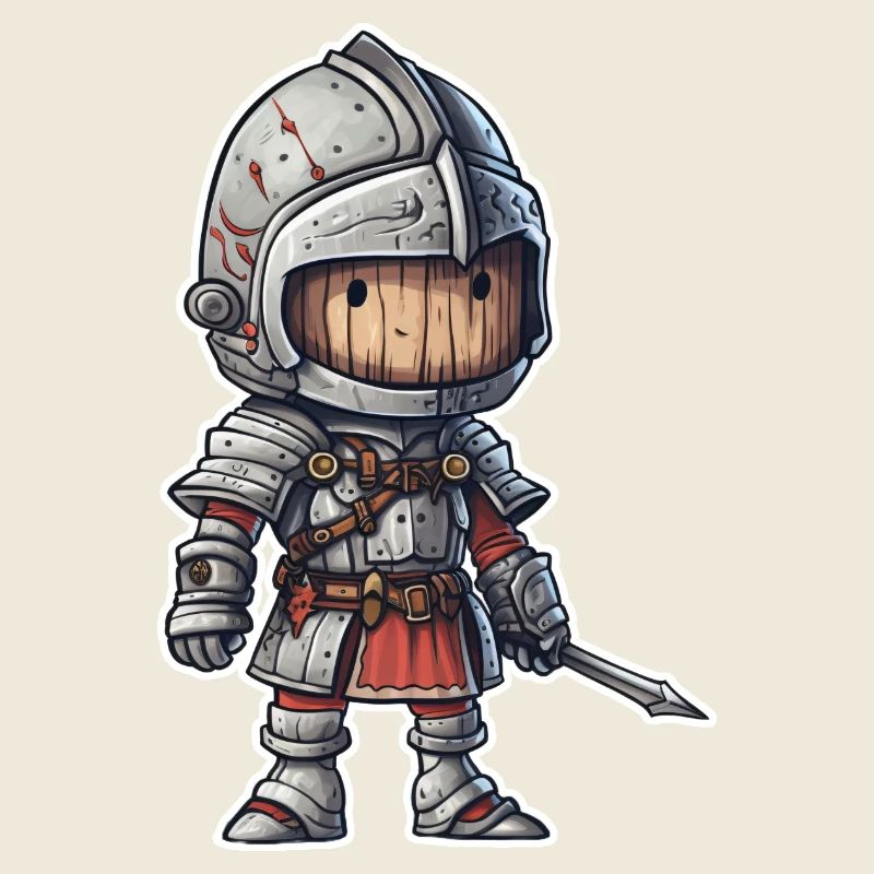 Knight with Wooden Armor – Fantasy RPG Warrior
