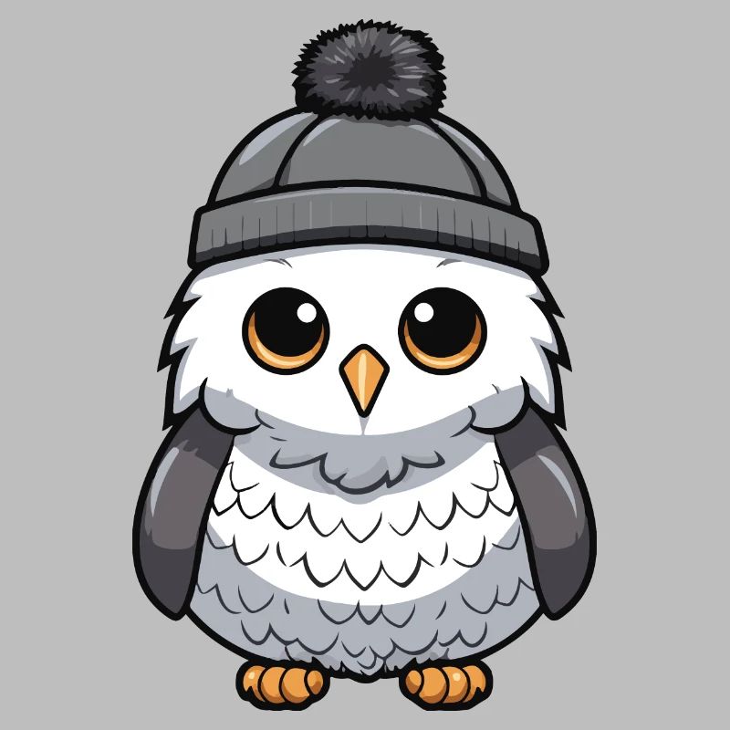 Owl Winter Comic Cute