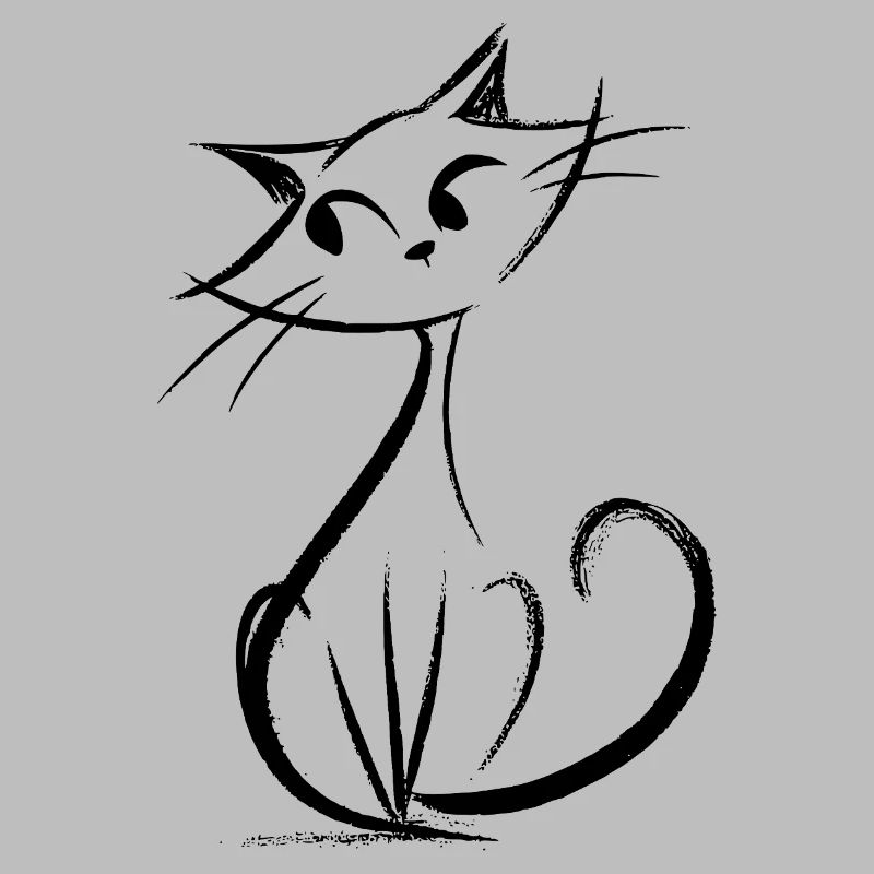 Dessin de chat mignon