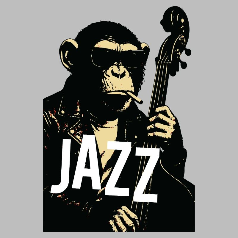 Jazz Monkey Noir Tee