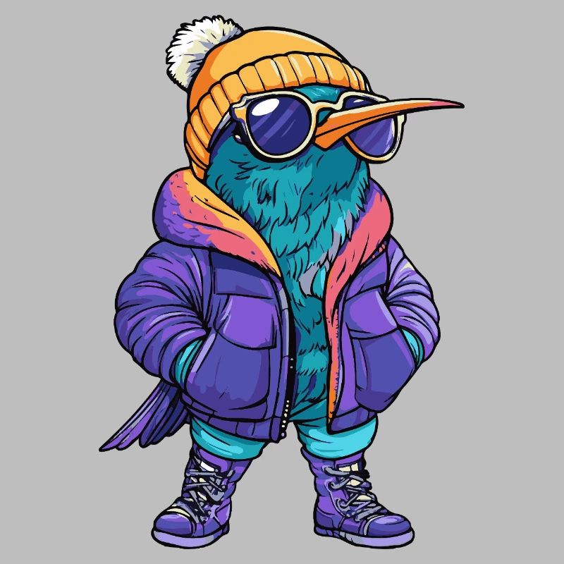 Kolibri Vogel Cool Comic