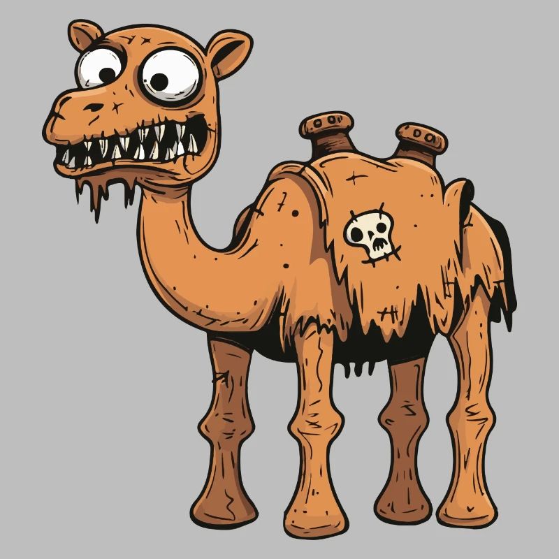 Camel Halloween Comic Funny