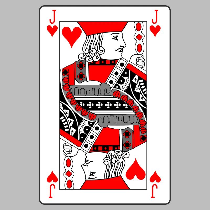 Spielkarte Herz-Bube