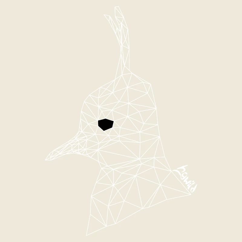 Lapwing Portrait - Wire Mesh