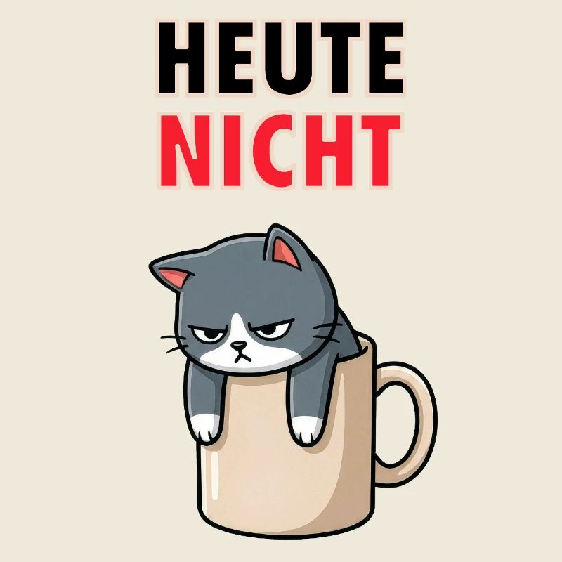 Not Cat Today - Funny Coffee Office Meme