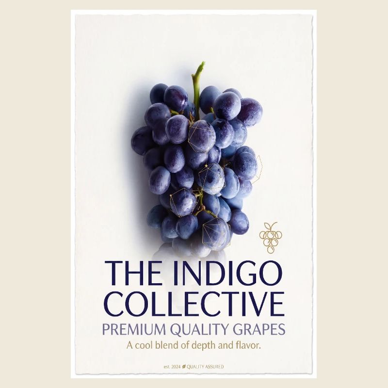 Indigo Collective Grapes Label