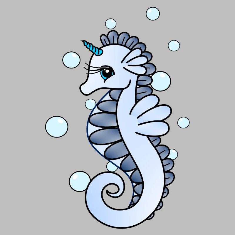 Hippocampe avec corne