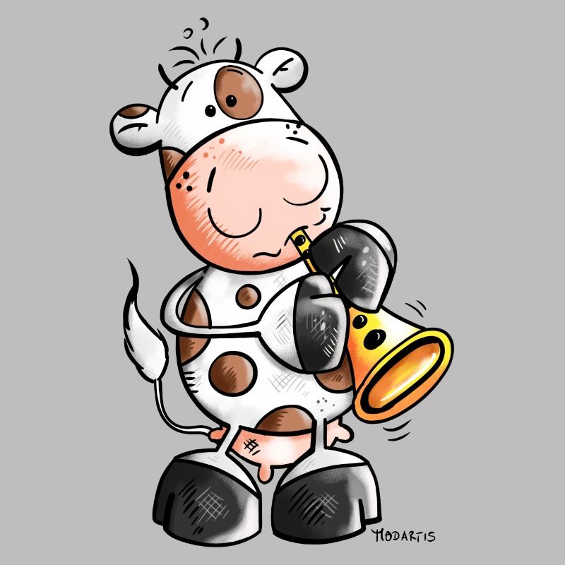 Vache avec trompette