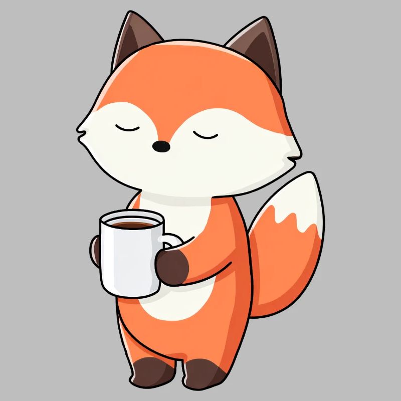 Fuchs mit Kaffeetassen-Zauber