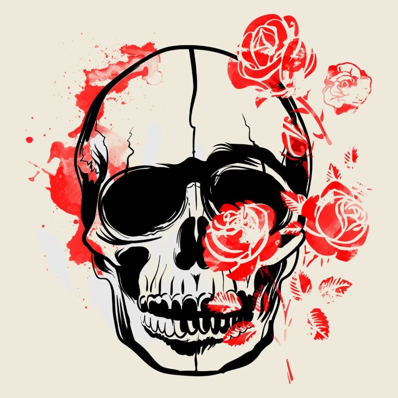 Rosen und Schädel