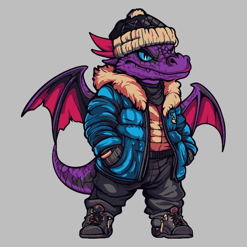 Dragon Funny Winter