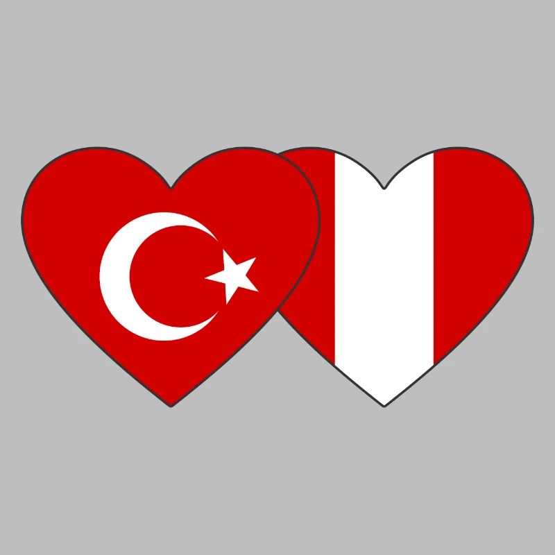 Turquie Pérou Drapeau du Cœur