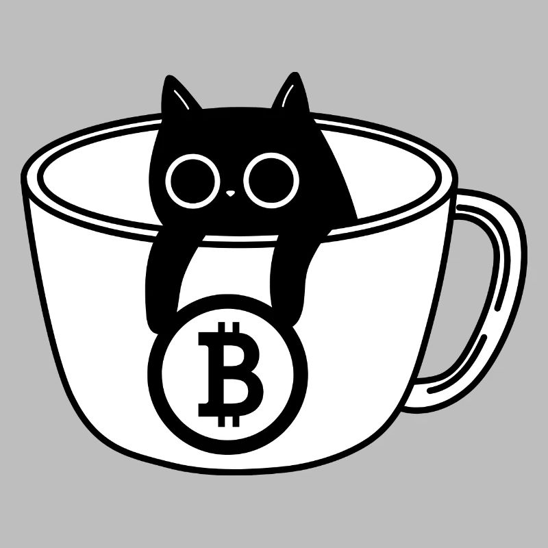 Crypto Katze Kaffeetasse Design