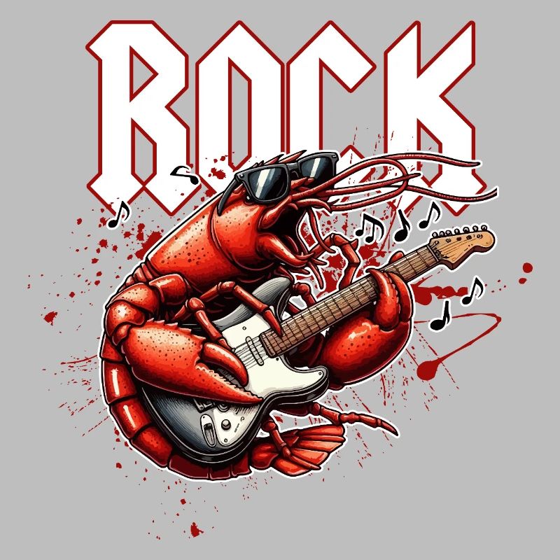 Rocker crab and electric guitar