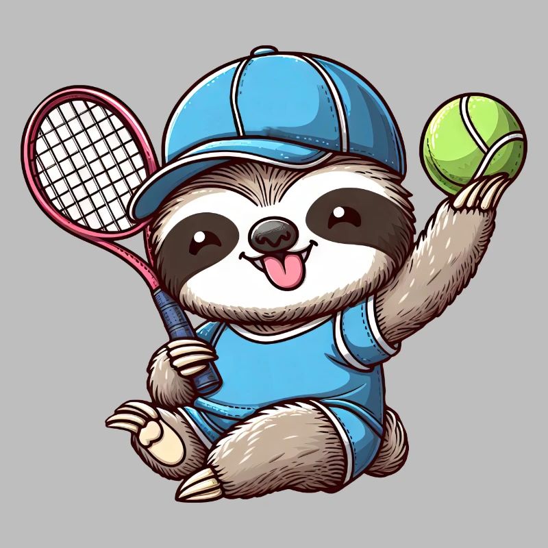Cute Sloth as a Tennis Player - Funnier