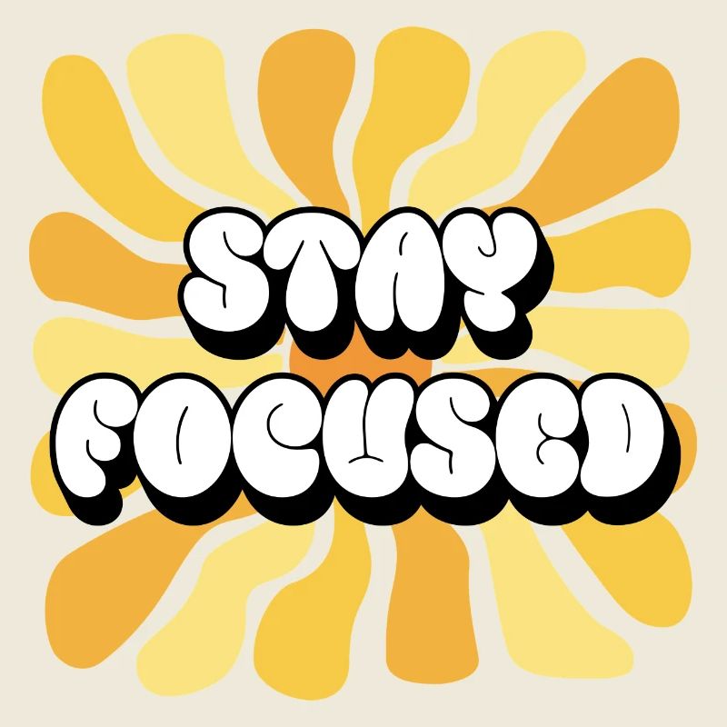 Restez concentré Affirmations positives Tournesol