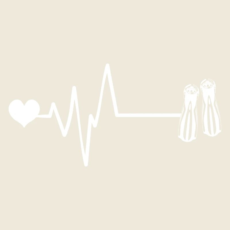 Diving fins pulse heart