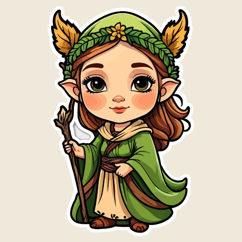 Druidin Druide Fantasy Illustration