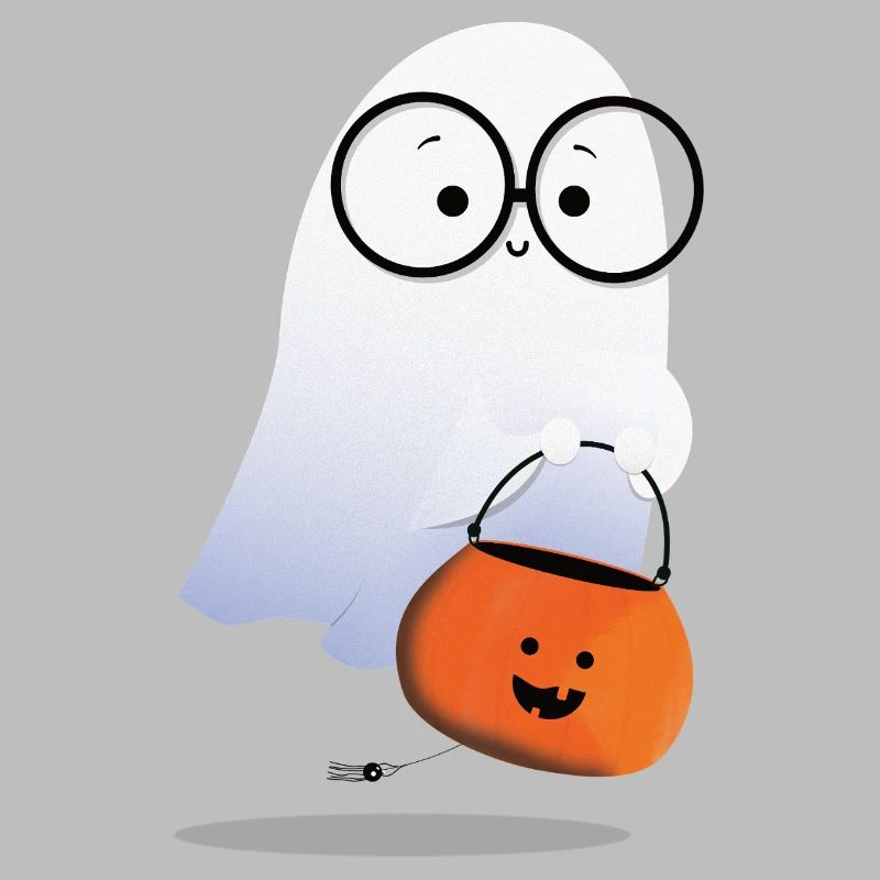Geist mit Kürbiskorb