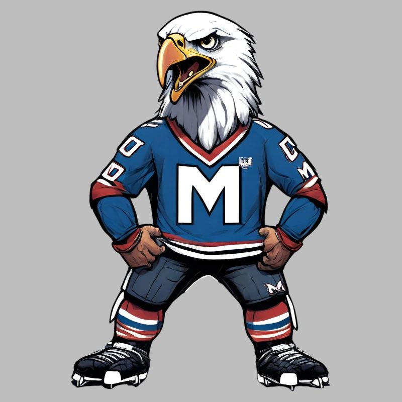Proud eagle with letter M