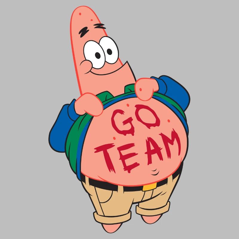 Spongebob Squarepants Patrick Star Go Team Design