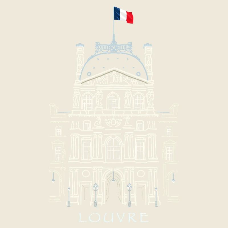 Louvre Paris, Façade du Palais-Musée, France