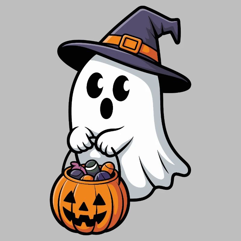 Scary Halloween Witch Ghost Design