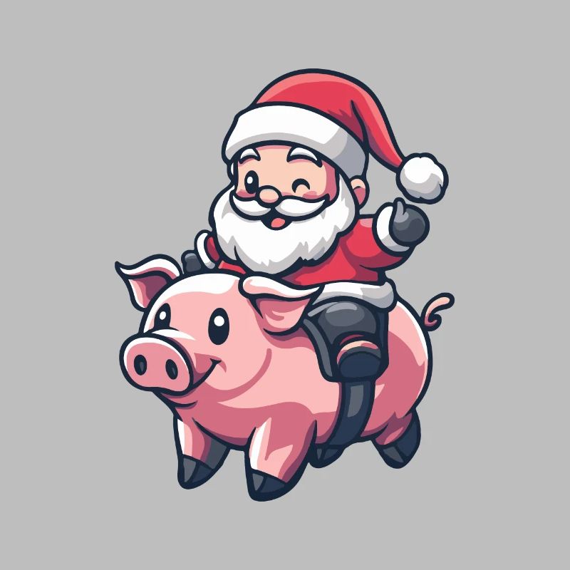Schwein Weihnachtsmann