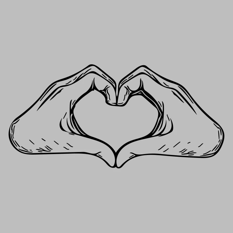 Hand und Herz Vector