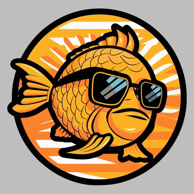 Poisson rouge Bande dessinée Cool
