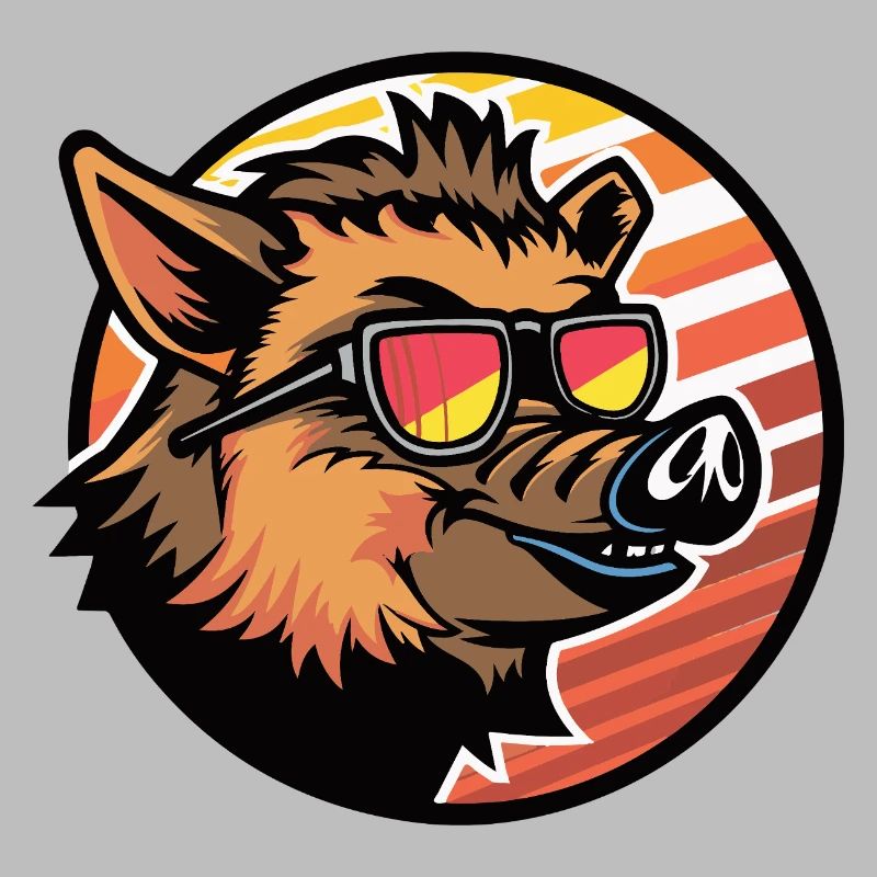 Pig Comic Wild Boar