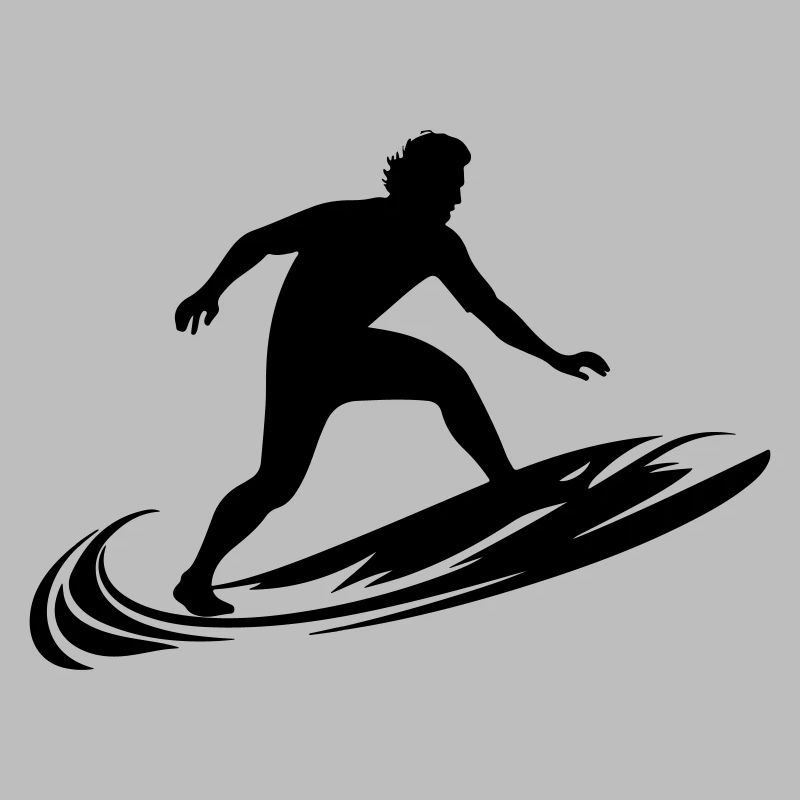 Silhouette Homme Surfeur