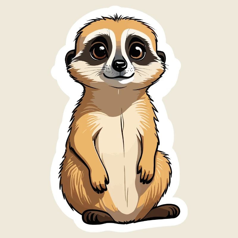 Suricate Illustration Mignonne