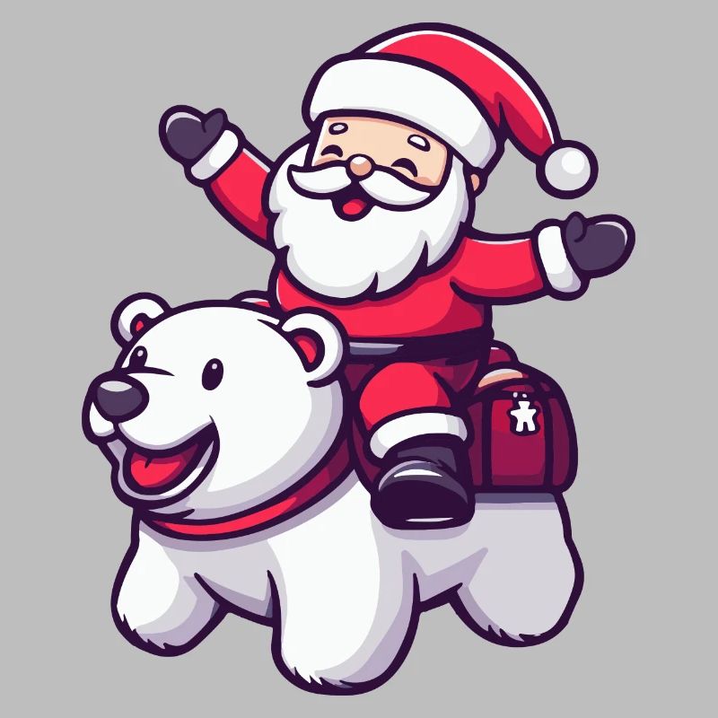 Eisbär Weihnachtsmann