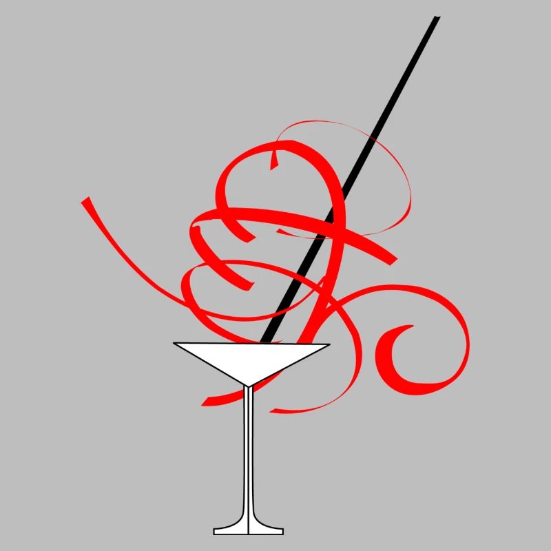 Cocktailglass mit Roten Band. Ein TOP Eyecatcher