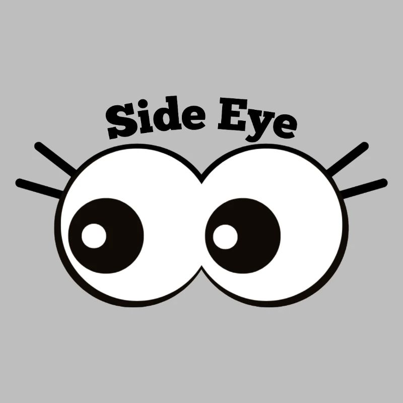 Oeil latéral dessin animé oeil blague