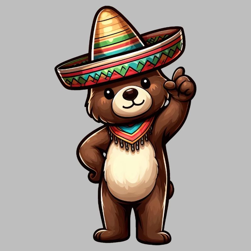 Cinco de Mayo Bear Celebration Design