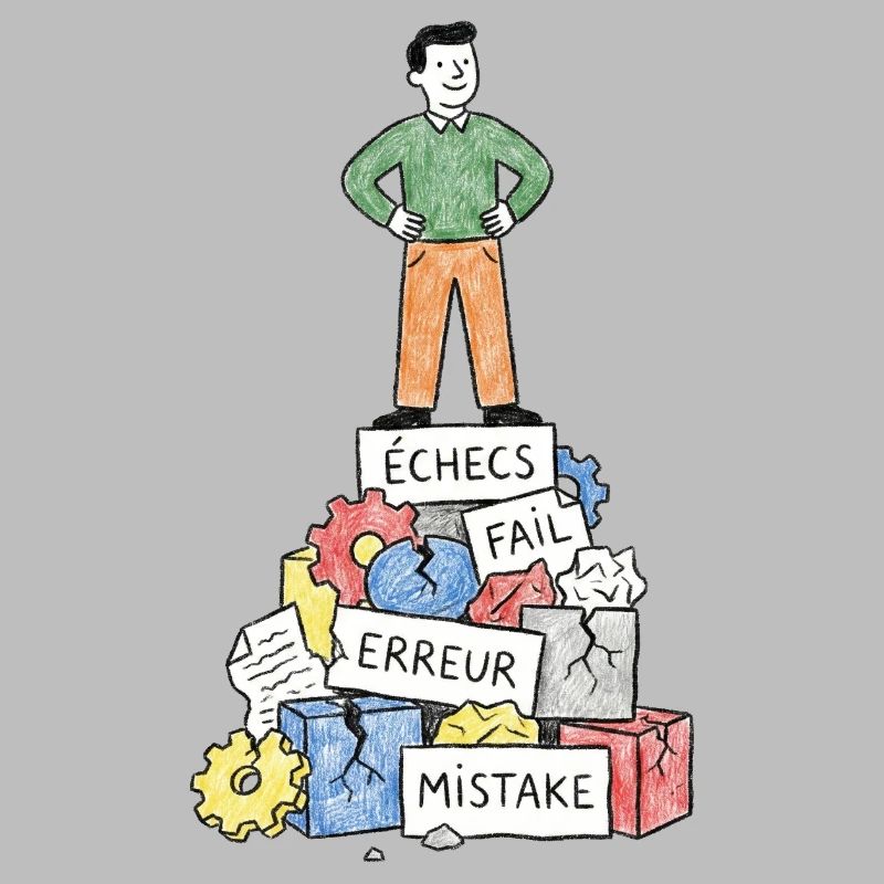 Mann bei Fehlerblocks
