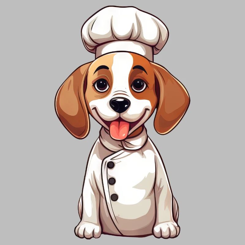 Süßer Beagle Koch Comic Design